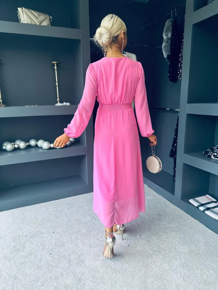 Women Evening Dress Canella Lane Maeve Banded Midi Dress Pink