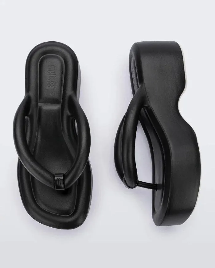 Women Free Platform Black Melissa Flip Flops