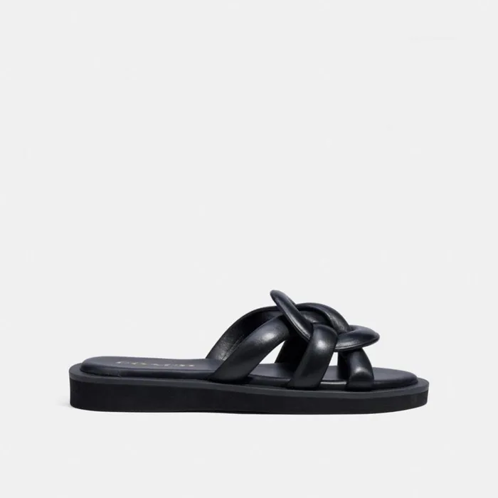 Women Georgie Sandal Black Coach Sandals
