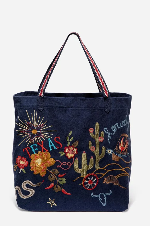 Women Handbags Johnny Was Texas Everyday Tote Navy