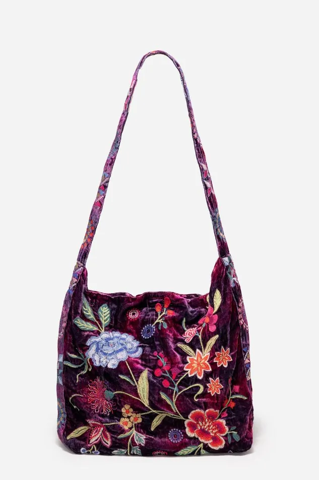 Women Handbags Johnny Was VELVET WIDE STRAP TOTE BAG Cerise Plaid Women Handbags Johnny Was VELVET WIDE STRAP TOTE BAG Cerise Plaid
