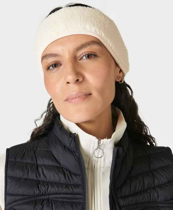Women Hats Scarves Gloves Sweaty Betty Sherpa Reversible Earwarmer Studio White