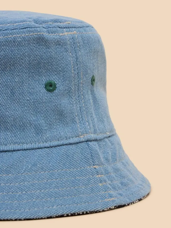 Women HATS White Stuff Reversible Bucket Hat Black Multi Women HATS White Stuff Reversible Bucket Hat Black Multi