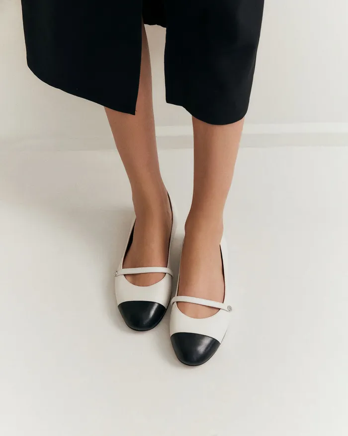 Women Heidi dress flats white multi DRESS jomercer