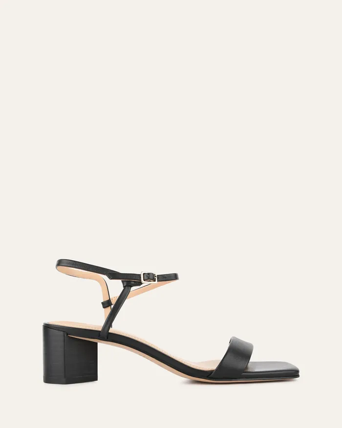 Women Helen mid sandals black leather MID SANDALS jomercer