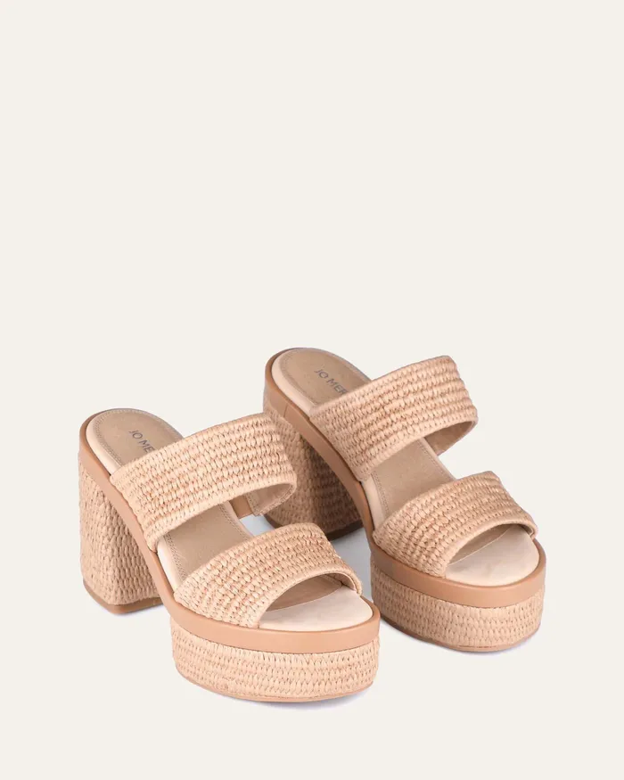 Women HIGH HEELS jomercer Felicity high heel platform sandals tan raffia Women HIGH HEELS jomercer Felicity high heel platform sandals tan raffia
