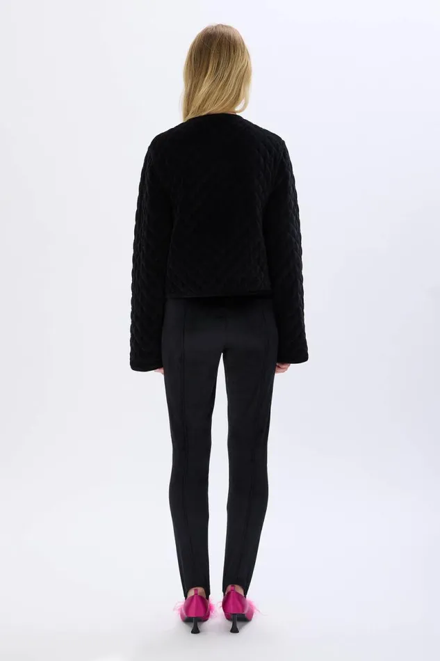 Women Highwaisted Velvet Stirrup Pants Black Black Sonia Rykiel Trousers And Denim