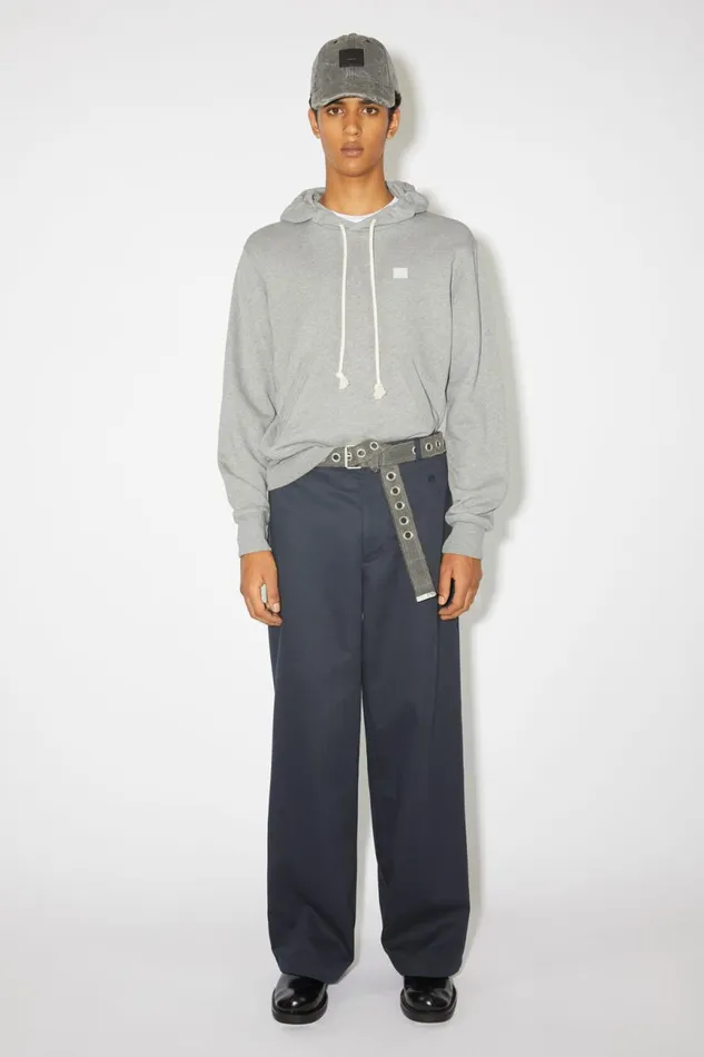 Women Hooded Sweatshirt 8211 Regular Fit Light Grey Melange Acne Studios Sweatshirts