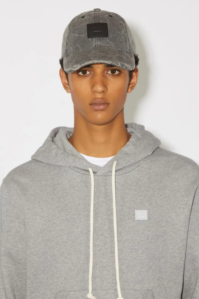 Women Hooded Sweatshirt 8211 Regular Fit Light Grey Melange Acne Studios Sweatshirts