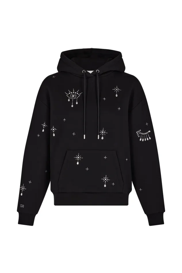 Women Hoodie With Surrealist Motifs Black Black Sonia Rykiel Sweatshirts