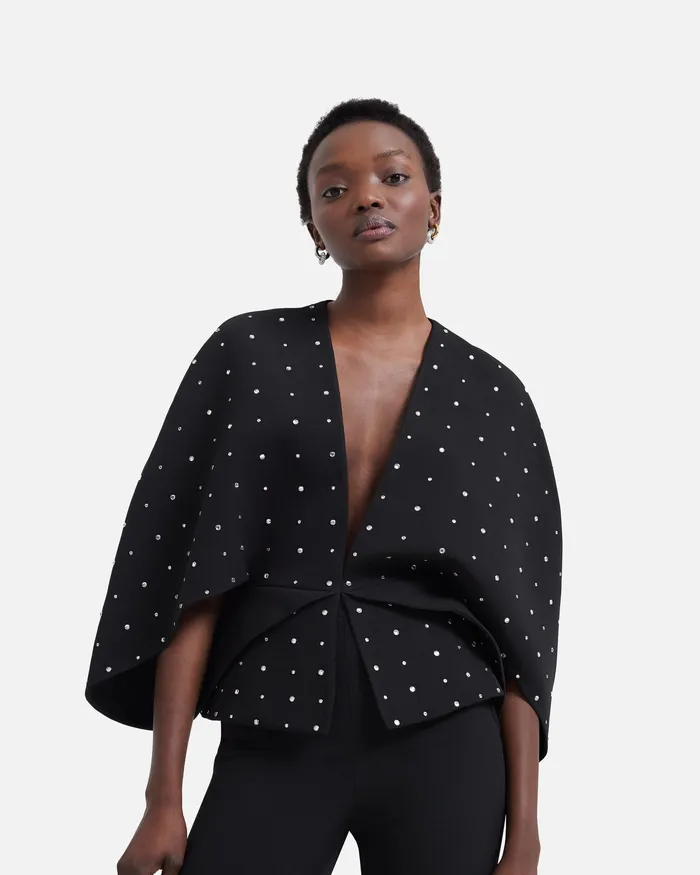 Women Jackets and Coats Safiyaa Tucker Black Cape Black