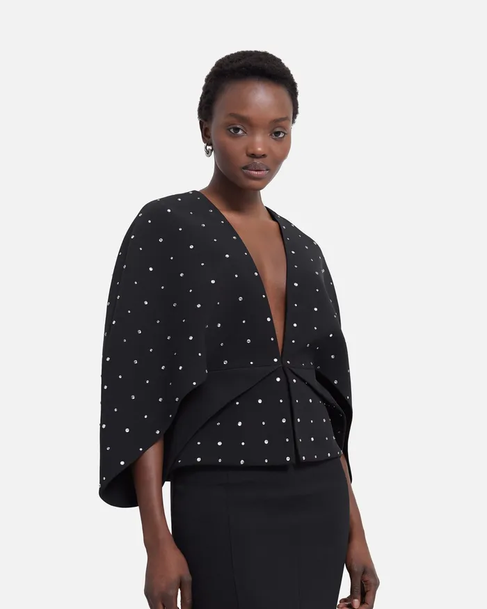 Women Jackets and Coats Safiyaa Tucker Black Cape Black