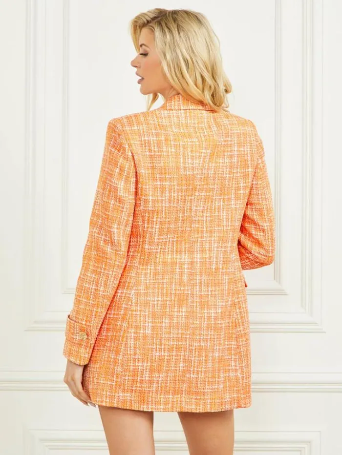 Women Jackets Marciano Luella Tweed Blazer Mayan Sunset Multi Women Jackets Marciano Luella Tweed Blazer Mayan Sunset Multi