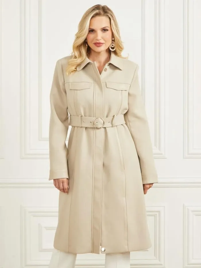Women Jackets Marciano Maddy Trench Coat Natural Siena Multi