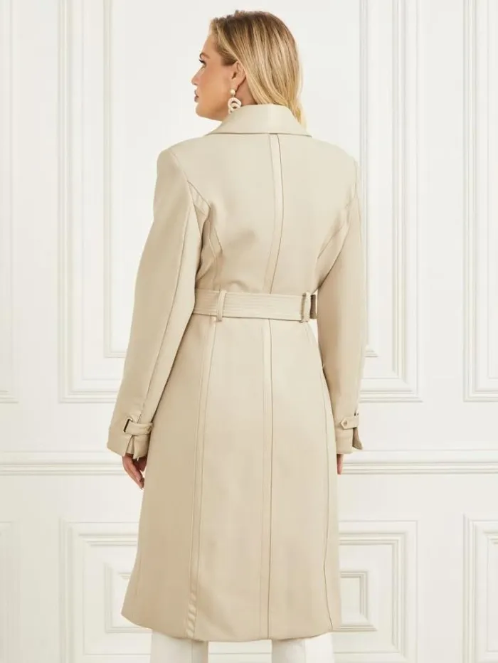 Women Jackets Marciano Maddy Trench Coat Natural Siena Multi Women Jackets Marciano Maddy Trench Coat Natural Siena Multi