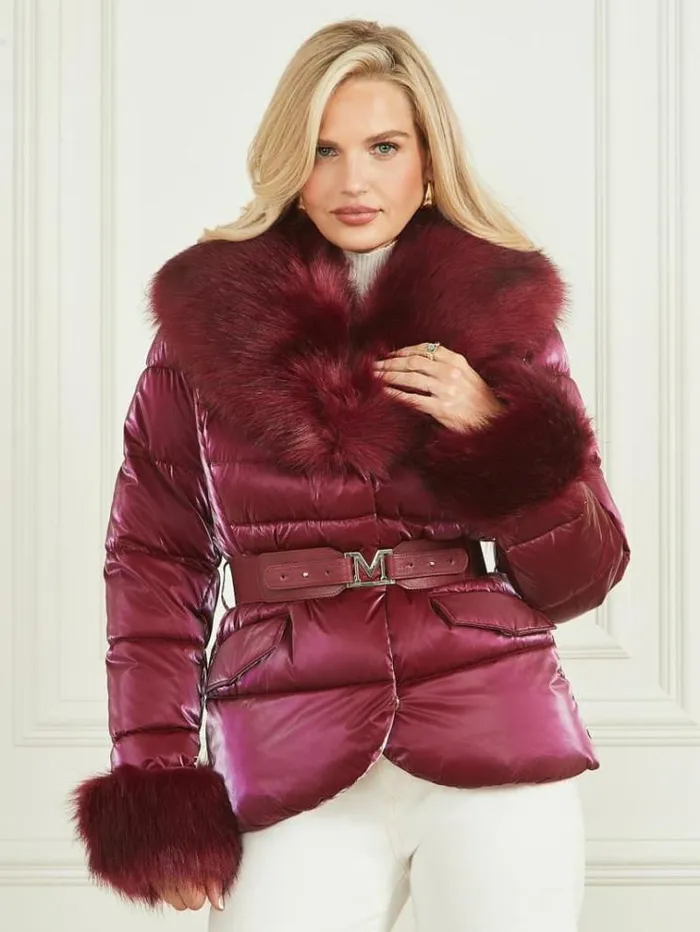 Women Jackets Marciano Nausicaa Puffer Jacket Purple Petal Multi