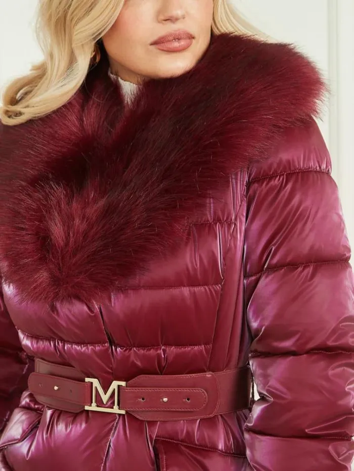 Women Jackets Marciano Nausicaa Puffer Jacket Purple Petal Multi Women Jackets Marciano Nausicaa Puffer Jacket Purple Petal Multi