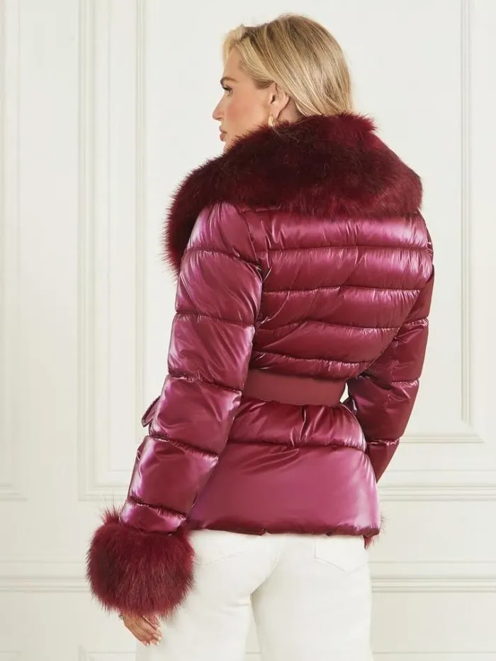 Women Jackets Marciano Nausicaa Puffer Jacket Purple Petal Multi Women Jackets Marciano Nausicaa Puffer Jacket Purple Petal Multi