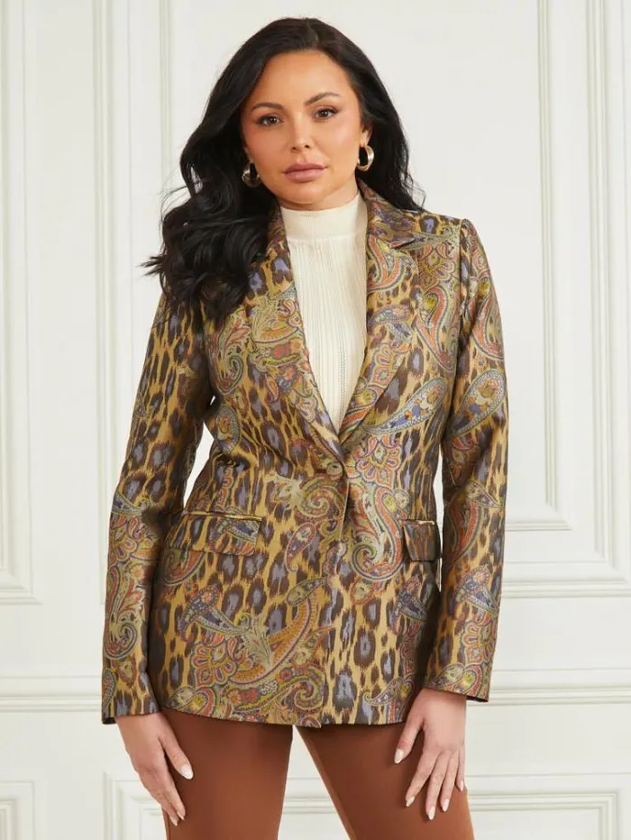Women Jackets Marciano Phoenix Rising Jacquard Blazer Phoenix Rising Jacquard