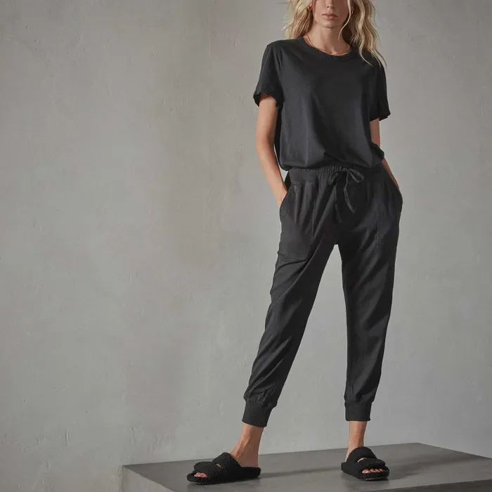 WOMEN James Perse CLASSICS Mixed Media Pant Black