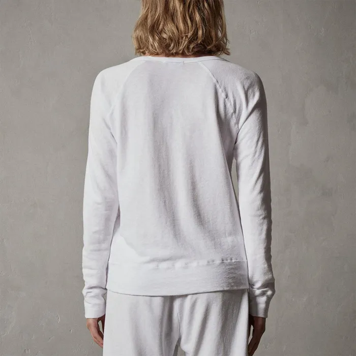 WOMEN James Perse CLASSICS Vintage French Terry Sweatshirt White