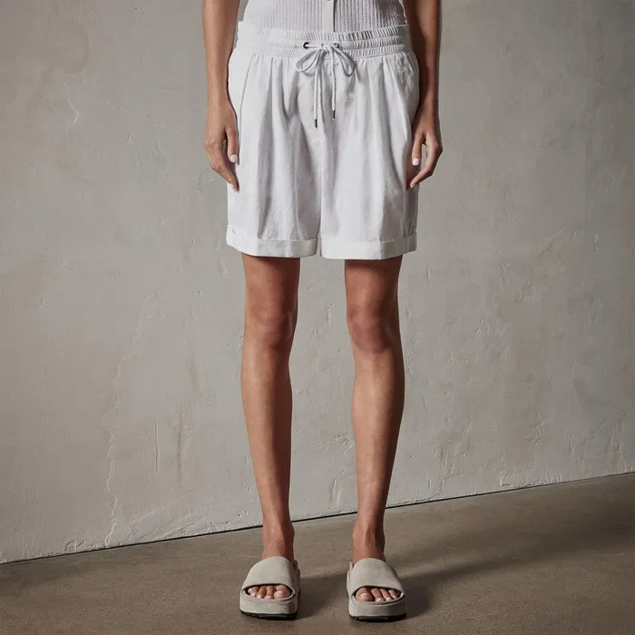 WOMEN James Perse LOS ANGELES COLLECTION Canyon Linen Blend Short White