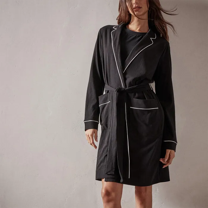 WOMEN James Perse LOUNGE Clean Jersey Robe Black