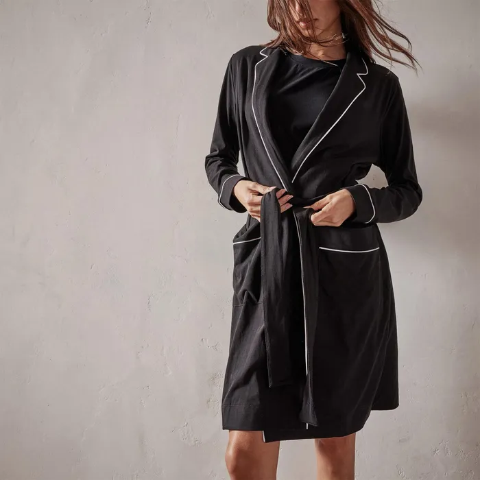 WOMEN James Perse LOUNGE Clean Jersey Robe Black