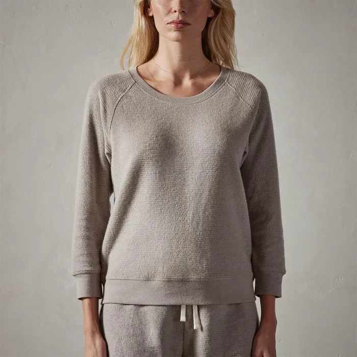 WOMEN James Perse SWEAT TOPSBOTTOMS Alpine Thermal Sweatshirt Dapple