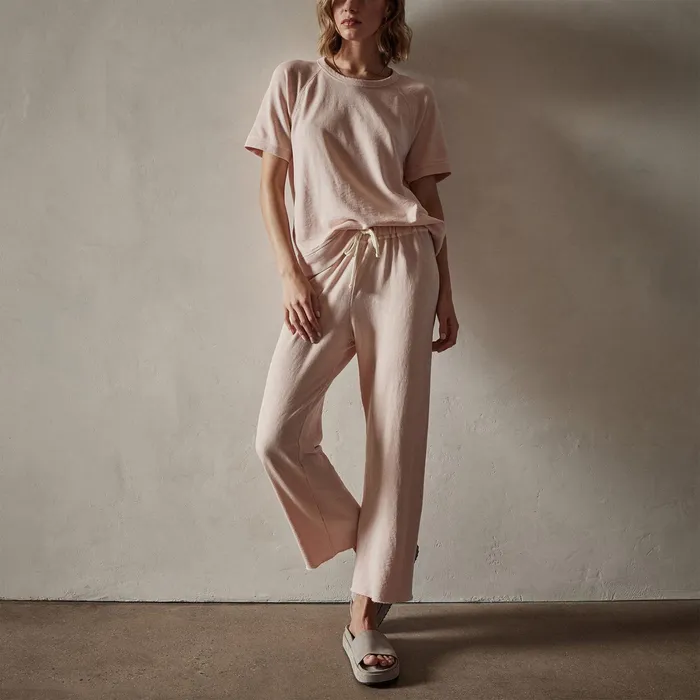 WOMEN James Perse SWEAT TOPSBOTTOMS Short Sleeve Sweat Top Nougat Pigment