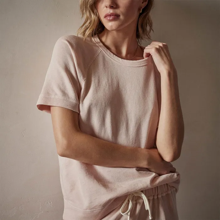 WOMEN James Perse SWEAT TOPSBOTTOMS Short Sleeve Sweat Top Nougat Pigment