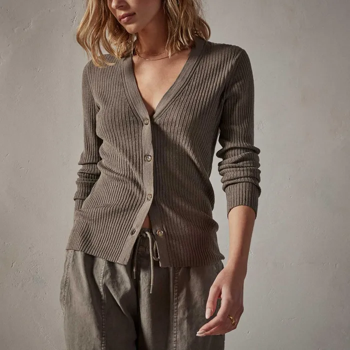 WOMEN James Perse SWEATERS Carmel Cardigan River Rock