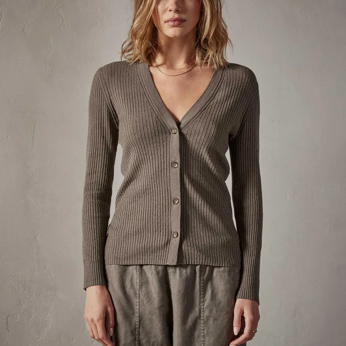 WOMEN James Perse SWEATERS Carmel Cardigan River Rock