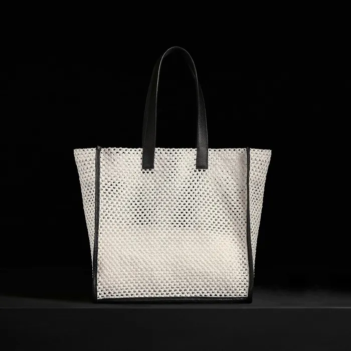 WOMEN James Perse Tote Bags Raffia Tote White Sand