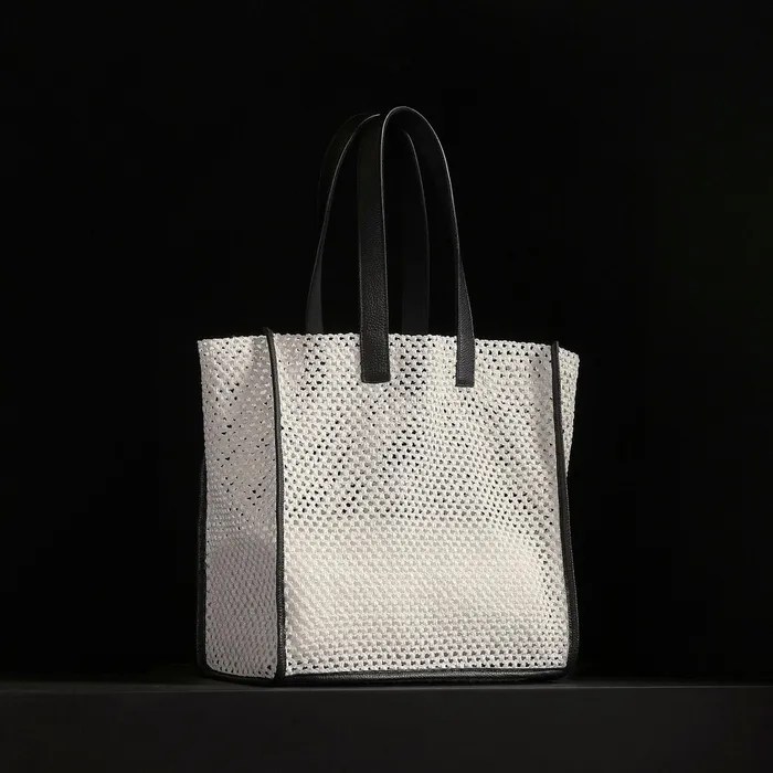 WOMEN James Perse Tote Bags Raffia Tote White Sand
