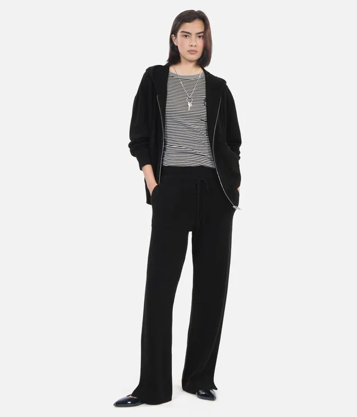 Women Jeans and Pants THE KOOPLES Black Wool And Cashmere Trousers