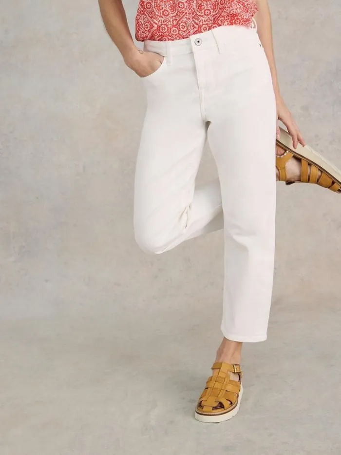 Women JEANS White Stuff Blake Straight Cropped Jean Natural White Women JEANS White Stuff Blake Straight Cropped Jean Natural White