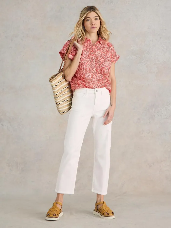 Women JEANS White Stuff Blake Straight Cropped Jean Natural White Women JEANS White Stuff Blake Straight Cropped Jean Natural White