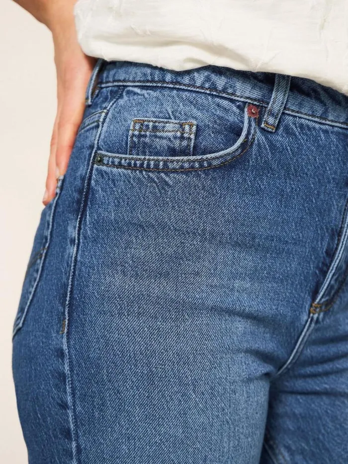 Women JEANS White Stuff Miley Relaxed Straight Jean Mid Denim