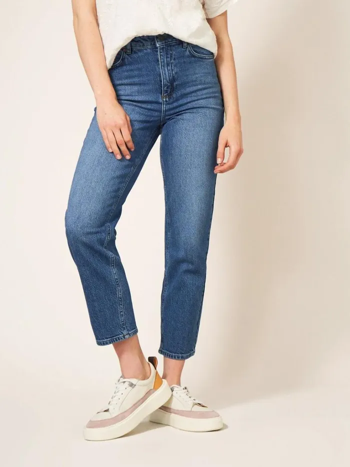 Women JEANS White Stuff Miley Relaxed Straight Jean Mid Denim Women JEANS White Stuff Miley Relaxed Straight Jean Mid Denim