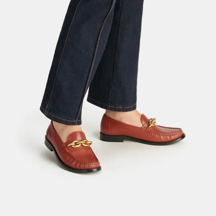 Women Jess Loafer Rust Coach Flats and Loafers