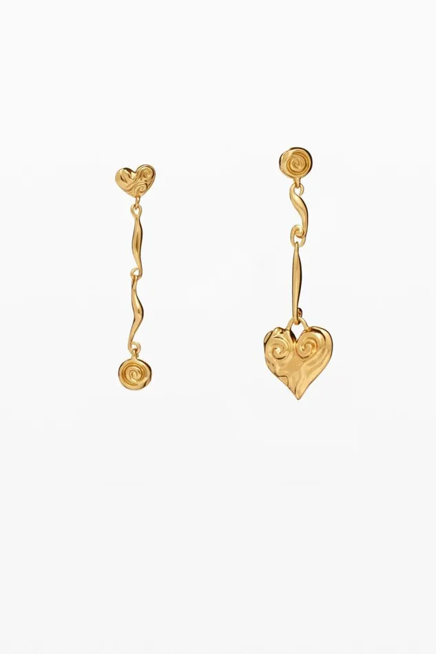 Women Jewellery Desigual Asymmetric Goldplated Zalio Earrings