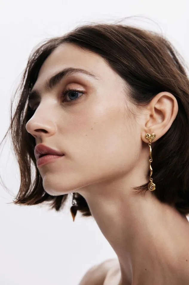 Women Jewellery Desigual Asymmetric Goldplated Zalio Earrings