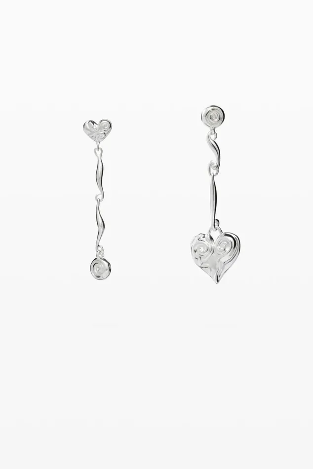 Women Jewellery Desigual Asymmetric Silverplated Zalio Earrings