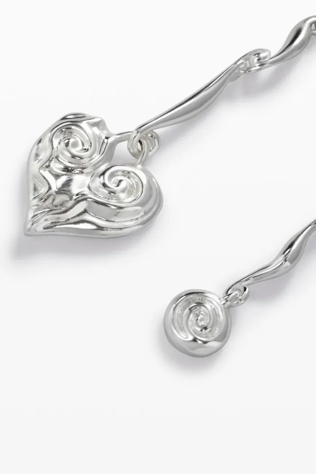 Women Jewellery Desigual Asymmetric Silverplated Zalio Earrings