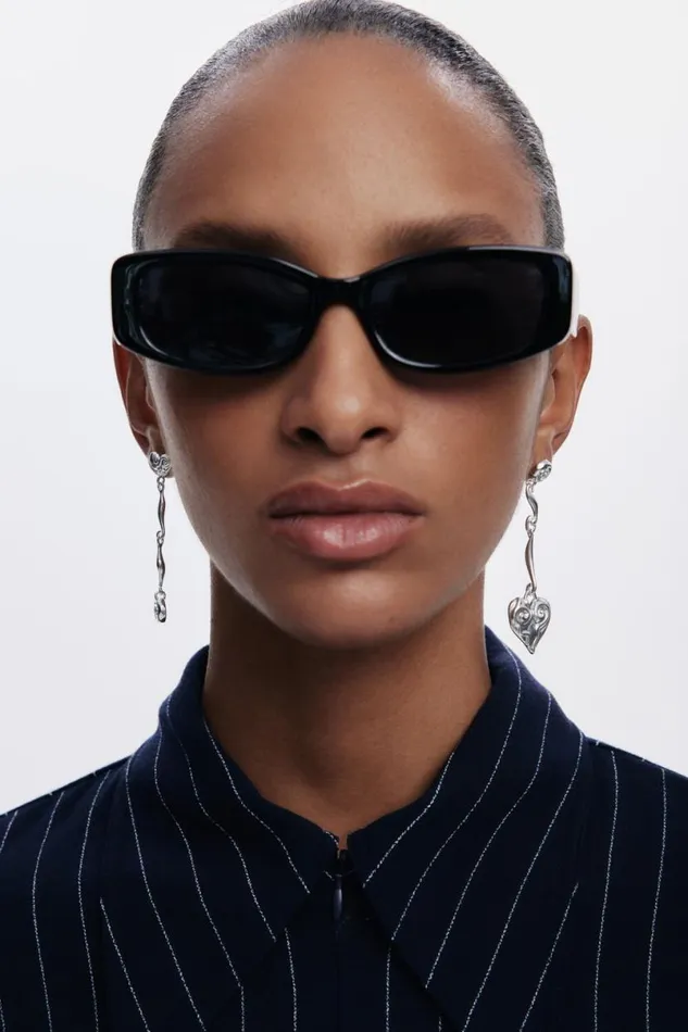 Women Jewellery Desigual Asymmetric Silverplated Zalio Earrings
