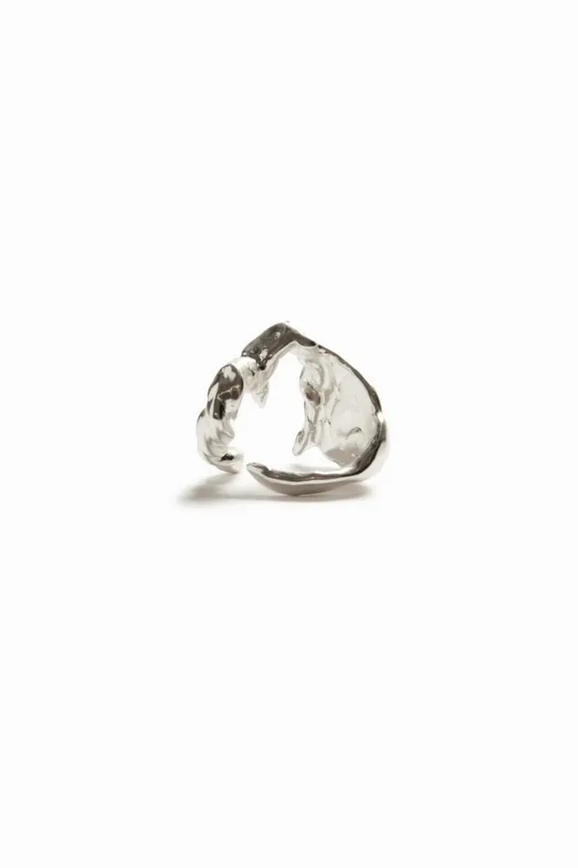 Women Jewellery Desigual Zalio Silver Plated Letter M Ring