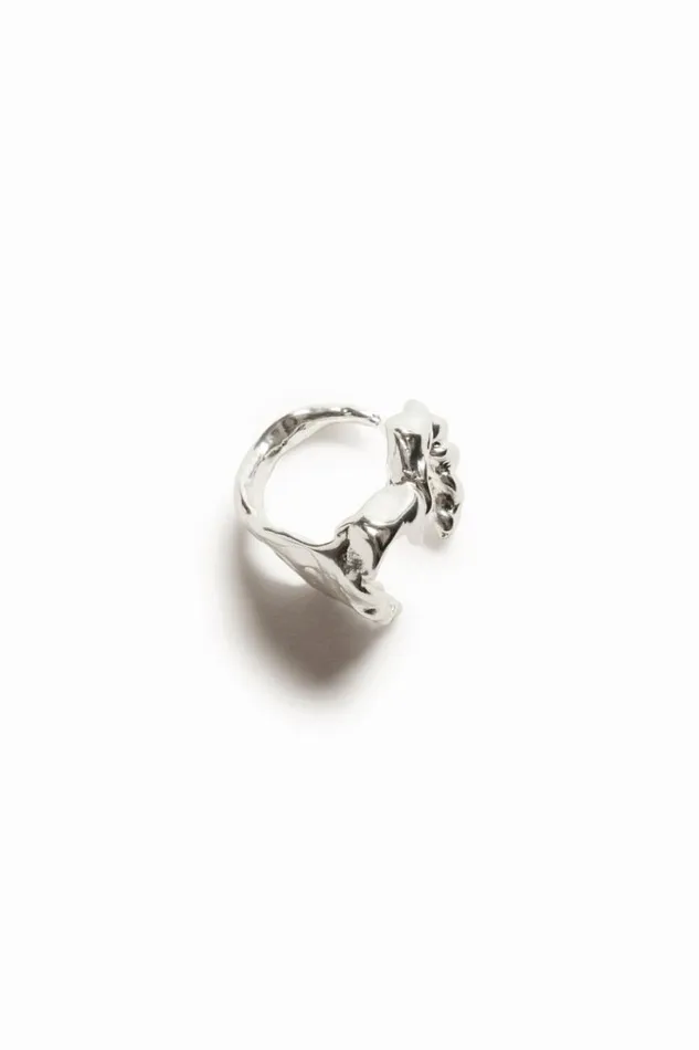 Women Jewellery Desigual Zalio Silver Plated Letter M Ring