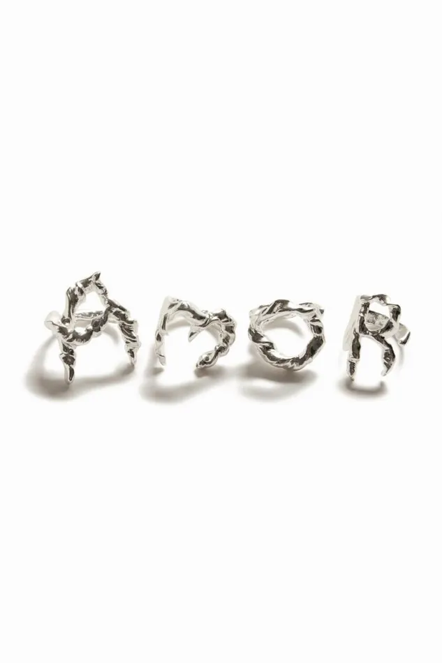 Women Jewellery Desigual Zalio Silver Plated Letter M Ring