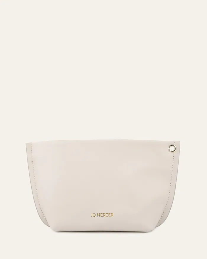 Women jomercer Bonito pouch bag off white leather CLUTCHES